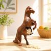 3D-печатная скульптура лошади, стоящей на задних ногах, с детализированной текстурированной поверхностью, декоративная фигурка для украшения дома и офиса