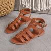 Fashion Luxury Women's Sandals Summer Elegant Woman Shoes with Low Heels Flats Casual Gladiator White Fish Toe Designer Sandals Flats