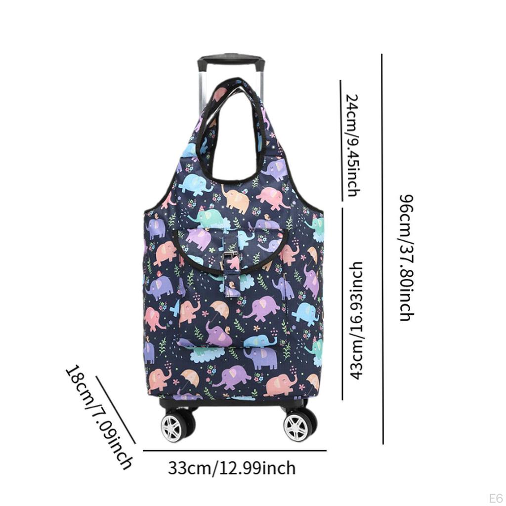 Складная тележка для покупок, продуктовая тележка-сумка на колесиках, ручная, для улицы