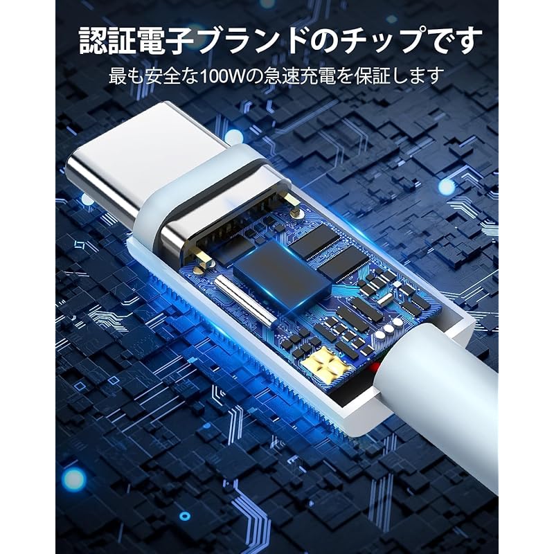 USB Type C Charging Cable C/Type To Cable [1m+2m Set of 2] PD Compatible 100W/5A Super Fast Charging USB-C & Prevention of Disconnection iPhone 16 /16