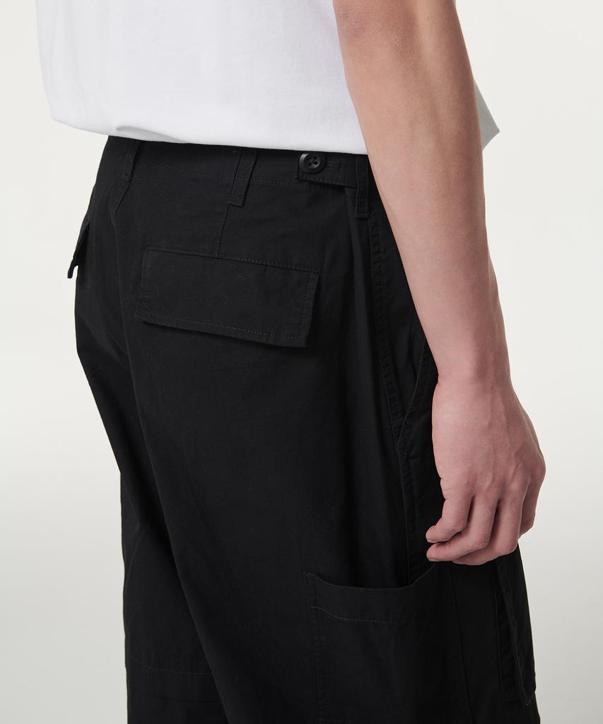 MUSINSA STANDARD Cotton Multi-Pocket Parachute Cargo Pants [Black]