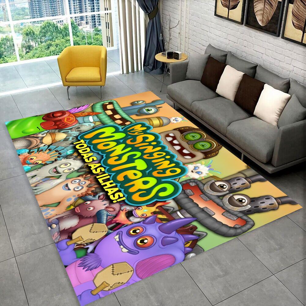 3D My Singing Monsters Видеоигра Мультфильм Коврик, ковер для дома Гостиная Спальня Диван Коврик Декор, детский нескользящий напольный коврик