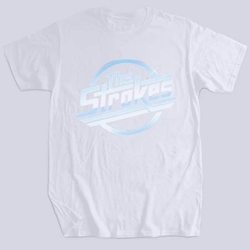 2025 Лето Новая Мода Женская Футболка Топы The Strokes Мужская Футболка Оверсайз Хип-Хоп Графическая Футболка с Коротким Рукавом Женская Футболка Y2K
