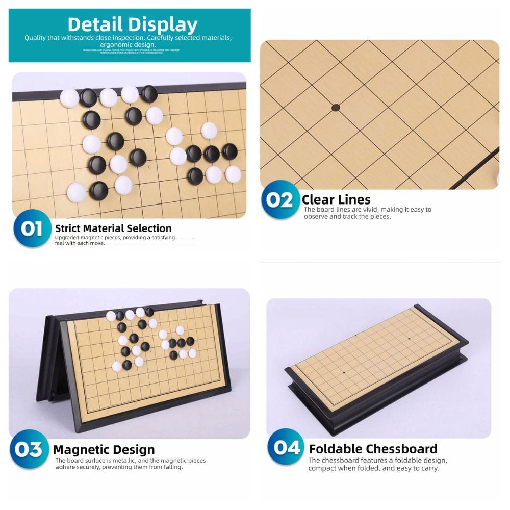 S/M/L/XL Gomoku Game Set Foldable Chessboard Strategy Game Foldable Board Game Set  Tabletop Game