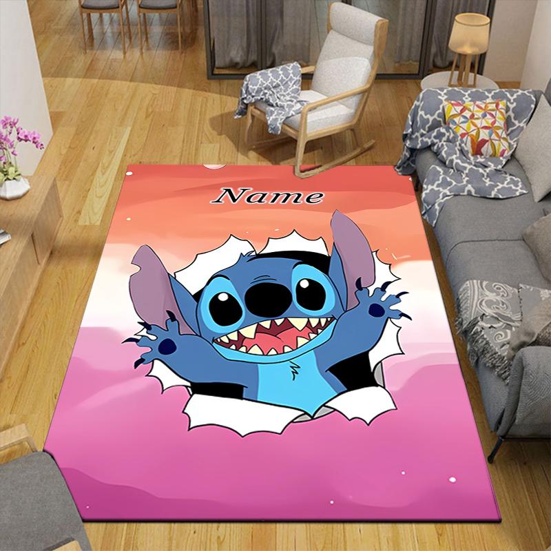 Custom 1Pc Stitch'S Magical Garden Adventure Rug Office Carpet Indoor Outdoor Entrance Doormat Nonslip Soft And Comfortable Living Room D916269