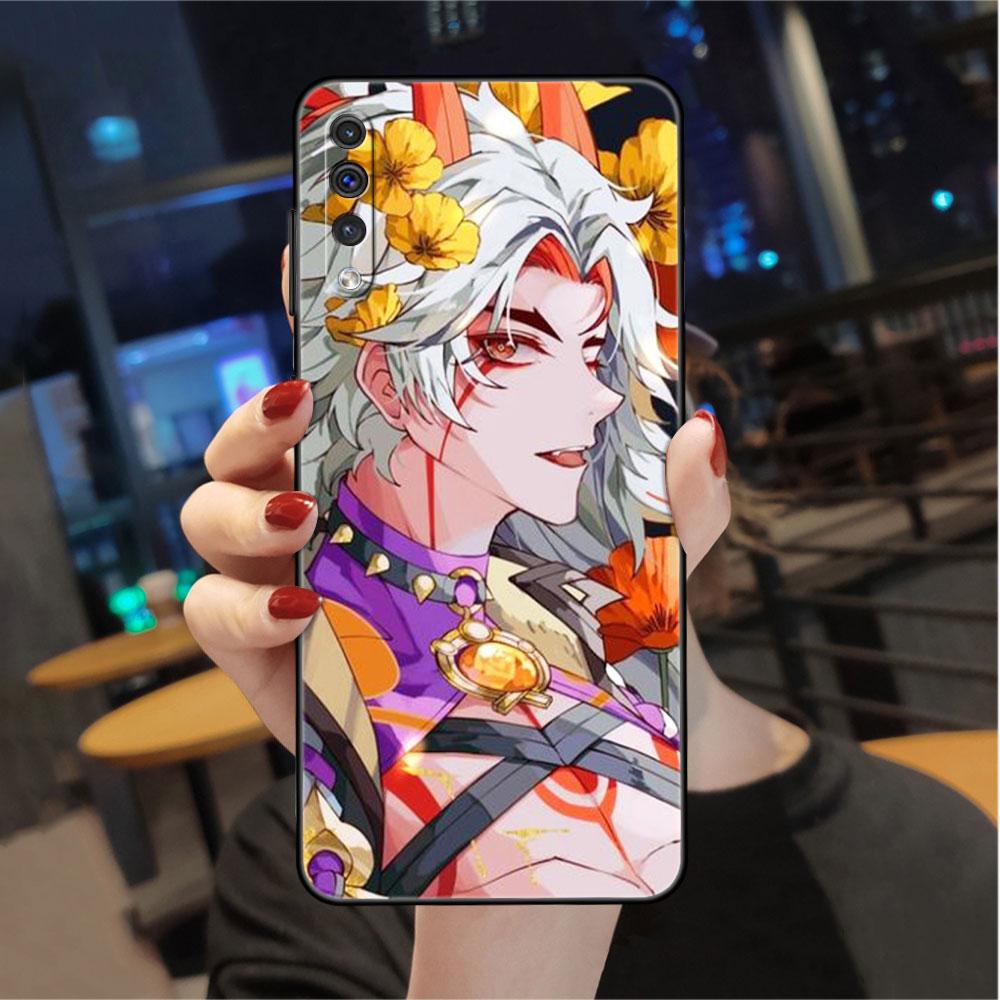 Чехол для Samsung Galaxy A50 A70 A30 A20s A20e A10 A40 A10s A10e M52 M51 M31 M30s M21, черный чехол для телефона Genshin Impact