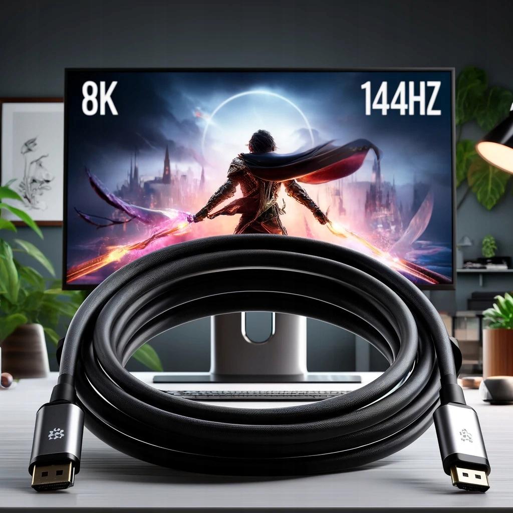 Co2 Displayport 1.4 Monitor Cable Dp - Dp Fhd 240Hz 8K 60Hz 1M