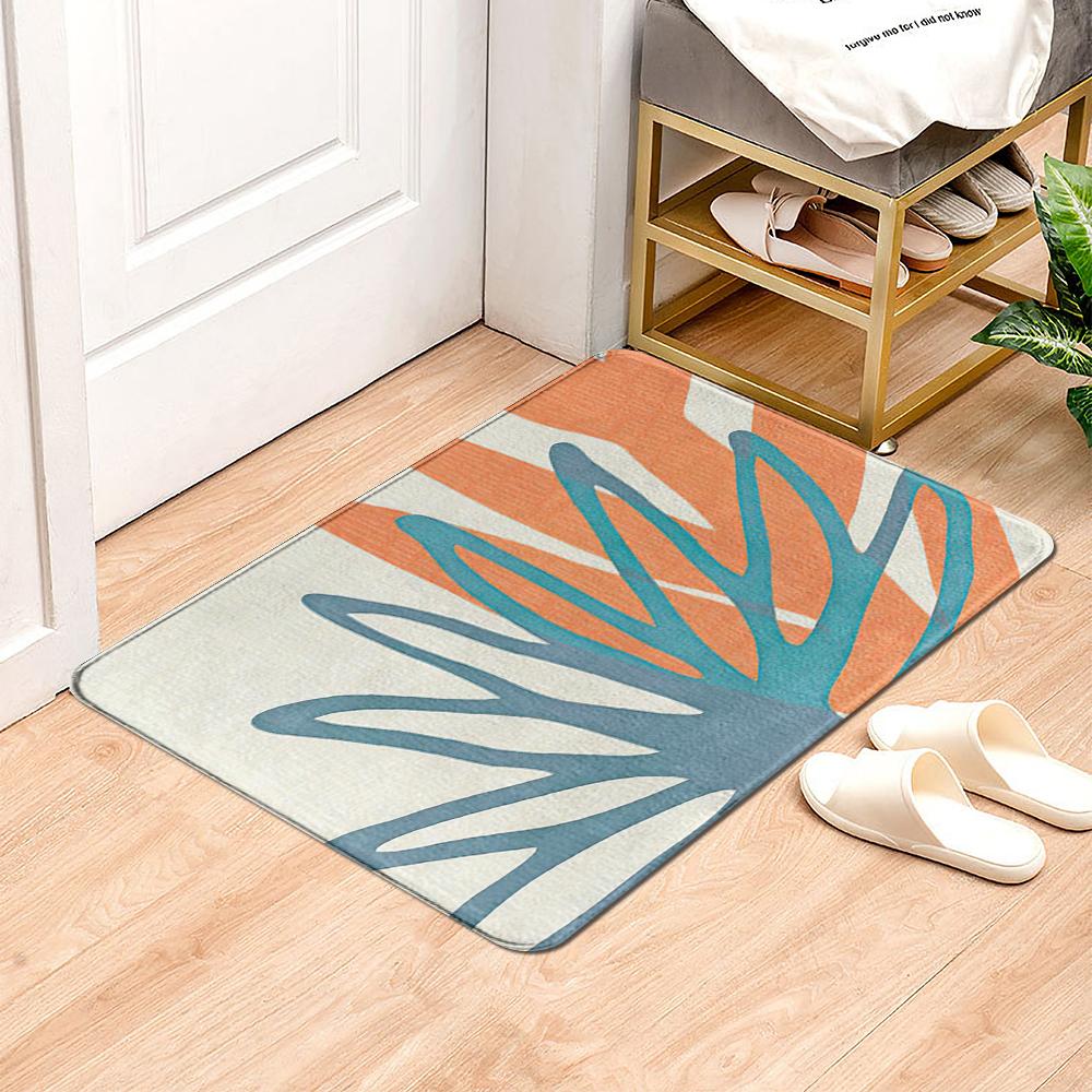 Коврик с рисунком тропических растений, дверной коврик, домашний впитывающий коврик, влагостойкий для крыльца, спальни