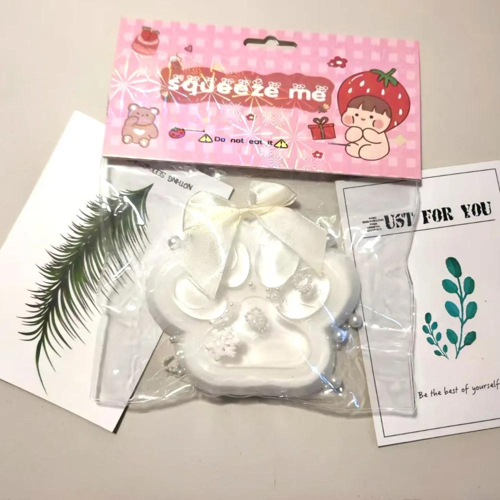 Липкие 12/14см Игрушки-кошачьи лапки для сжимания Милый бантик Щипок Игрушка для снятия стресса Огромные Мягкие Игрушки для релаксации