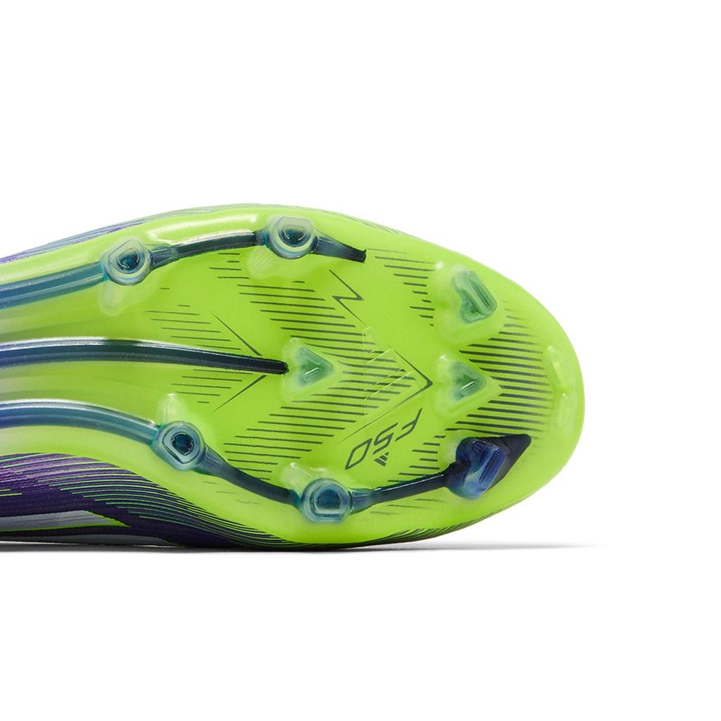 adidas Adizero F50 Elite Без шнурков FG 'Radiant Blaze Pack' (унисекс) Фиолетовый / Облачно-белый / Ярко-лимонный Футбольные бутсы JH7628