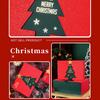 Christmas Gift Box Xmas Eve Red Gift Box with Tree Pattern Presents Wrapping Container for Holiday Decoration