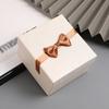 Ribbon Bow Gift Box with Cushion Valentine's Day Bridesmaid Wedding Birthday Present Wrapping Box with Lid Portable Jewelry Packaging