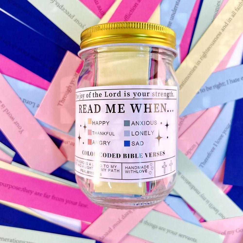 Эмоции Чувства Банка со стихами из Библии Библейские заметки Цветная банка с благодарностью для эмоций и чувств