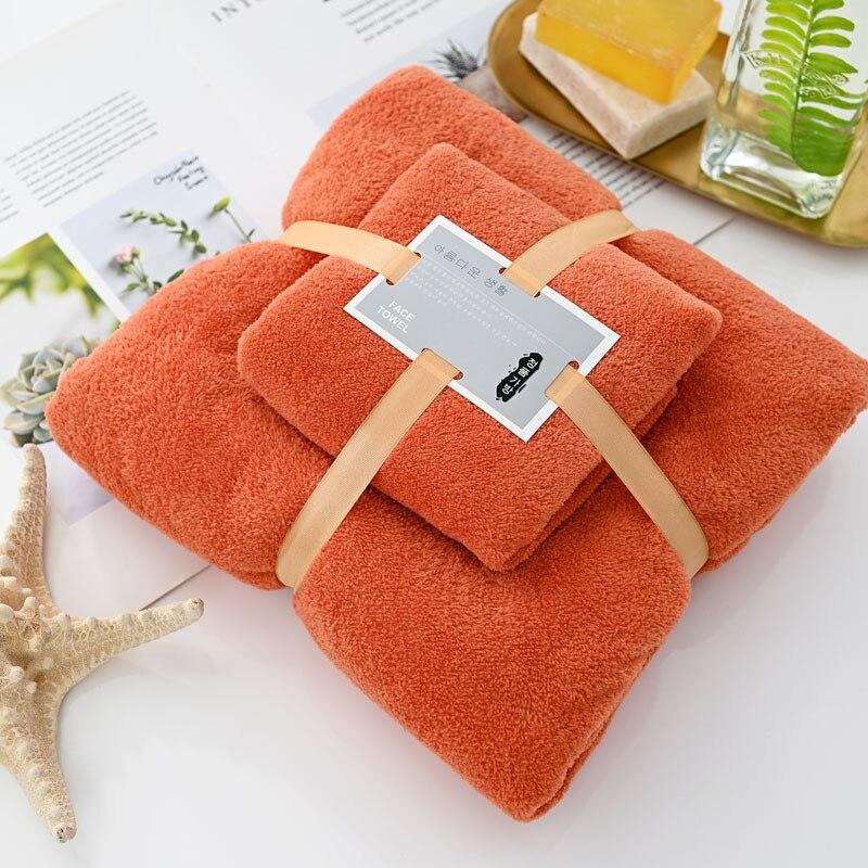 Набор коралловых бархатных полотенец, банное полотенце, домашнее большое размеры, водопоглощающее, быстросохнущее, пляжное, для плавания, аксессуары для ванной комнаты