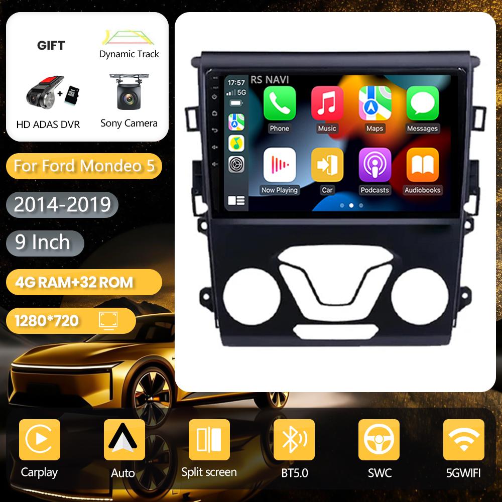 Android 16 pour Ford Mondeo 5 2014 - 2019 E53 X5 M5 Carplay Auto Radio 2din Autoradio Stéréo Lecteur Multimédia