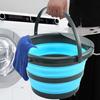 5L/10L Folding Bucket Filter Convenient Large Capacity with Hanging Hole Camping Hiking Water Bucket Household Supplies