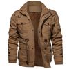 Autumn and Winter Men's Removable Hooded Fleece Thickened Washed Jacket Large Size Casual Jacket