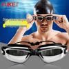 Yuke Electroplated Anti-Fog Swimming Goggles with Earplugs for Men & Women