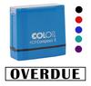 Printtoo Over Due Self Inking Rubber Stamp Pre-Inked Office Stamp- Home Office Business Stationery, Black- 42 X 9