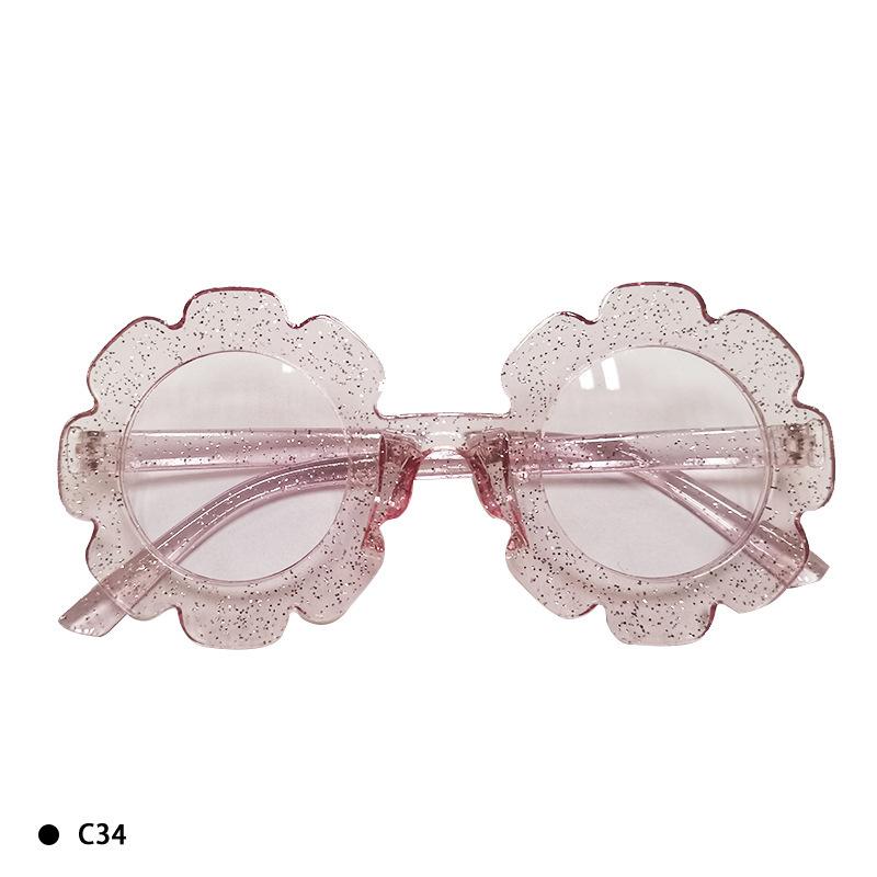 Солнцезащитные очки для детей с защитой от ультрафиолета, модные разноцветные детские очки, солнцезащитные очки с изображением подсолнуха для женщин