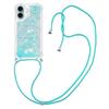 For iPhone 16 TPU Case Quicksand Design Phone Cover with Lanyard