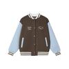 Color Block Letter Print Casual Baseball Jacket Women Jackets Brown F11W419504F-BN