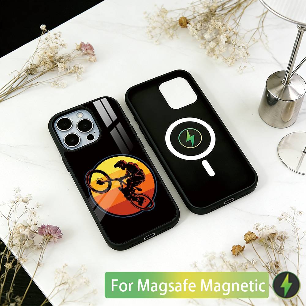 Чехол для телефона на горный велосипед для iPhone 17, 16, 15, 14, 13, 12, 11 Plus, Pro, магнитный с Magsafe, беспроводная зарядка
