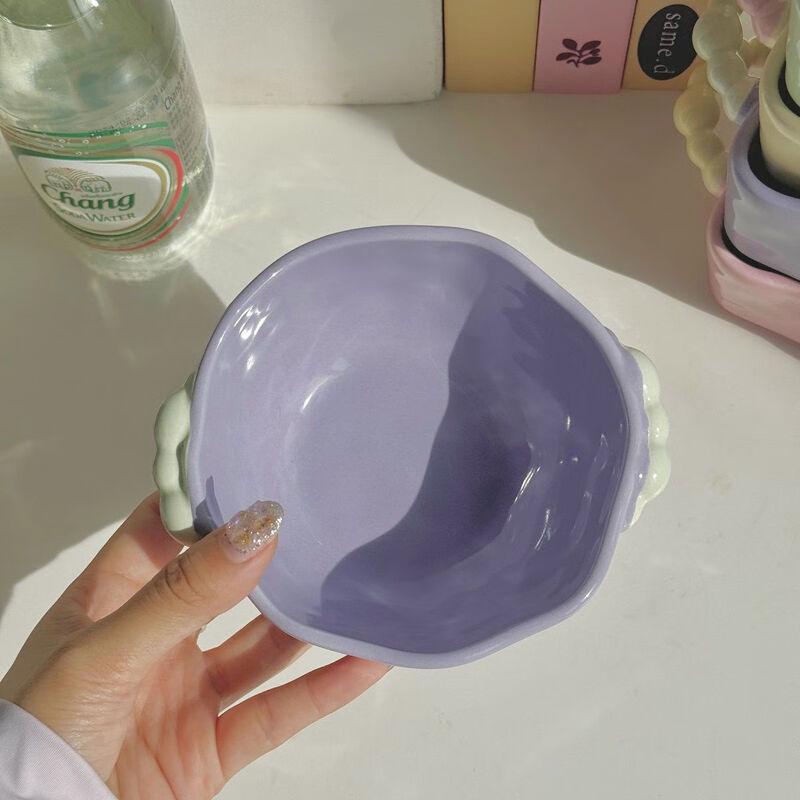 Шикарная десертная миска в стиле Color-Blocked с горошком в конфетных цветах