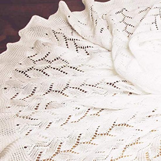 Пеленальная кружевная хлопковая шаль белого цвета от дистрибьютора GHHURT&SON (Авторизованный продукт)