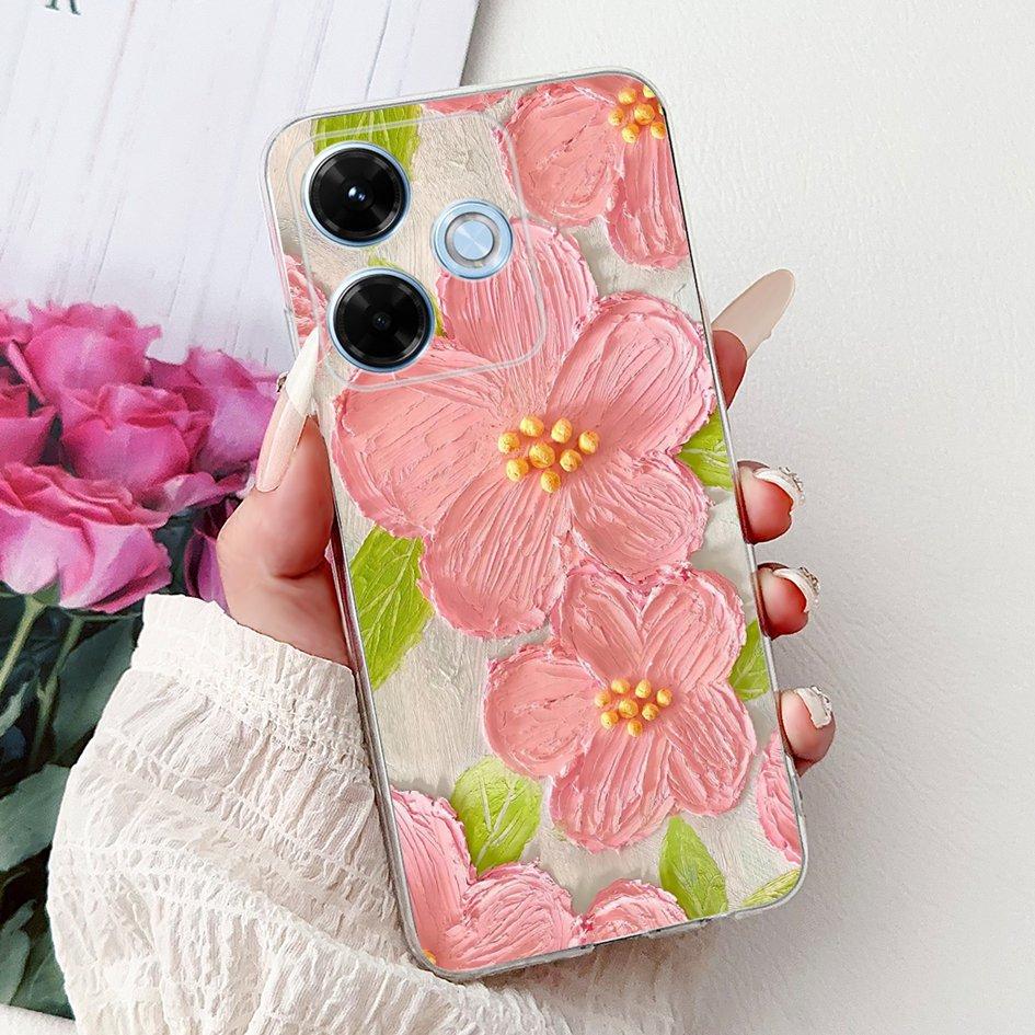 New For Xiaomi Redmi 13x 4G Case Cute Cartoon Panda Machine Flower TPU Soft Silicone Cover For Xiomi Redmi 13X Shockproof Bumper