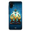 Case For Samsung Galaxy A07 OM Golden Shiny Straight To the Point Blue Background Maniacase