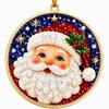 6Pcs Round Shape DIY Christmas  Painting Kit Xmas Tree DIY Craft Kit  Window Decoration