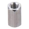 10Pcs Silver Tone Hex Coupling Nuts 304 Stainless Steel Metric Size Durabl Hex Rod Coupling Nut