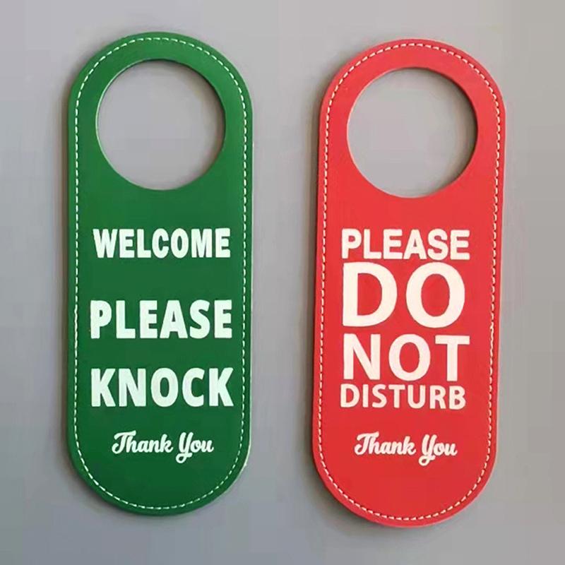 Bulletin Board Double-Sided Make Up Room Cleaning Label Door Hanger Tags Do Not Disturb Signs Door Knobs Hanger Pendant