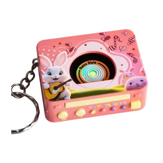 2025 Мини Брелок в виде проигрывателя, Портативный Ретро Фонограф, Игрушка, Подвеска на сумку, Карманный Музыкальный Подарок для Детей