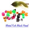 10 шт. Цветные металлические утяжеленные головки для масок Материал для вязания мушек для стримеров Zonker, мальков, мушек, баса, форели, морской рыбалки