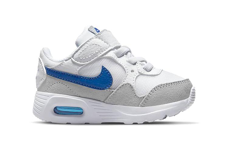 Nike Нескользящая Амортизация Устойчивая к истиранию Низкие Кроссовки для Малышей Бело-Синие Baby CZ5361-101