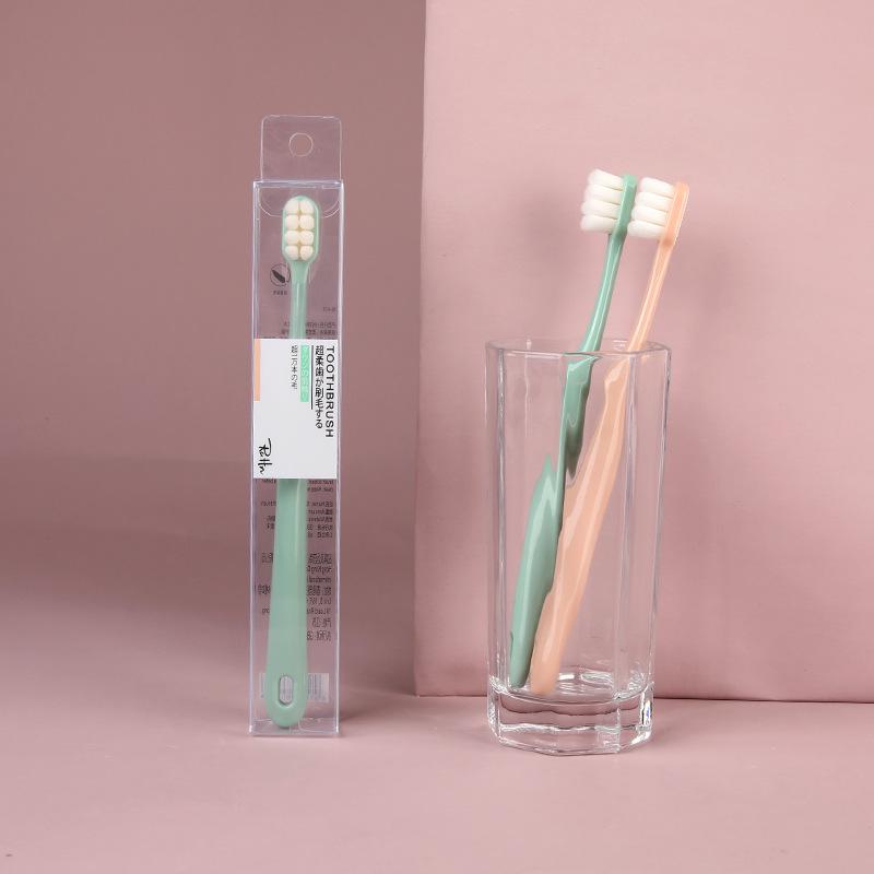 Japanese Style Adult Toothbrush, Soft Bristle, Compact Head, Individually Wrapped for Couples