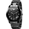 Emporio Armani AR1400 Valente Chronograph Black Dial Black Ceramic Men's Watch