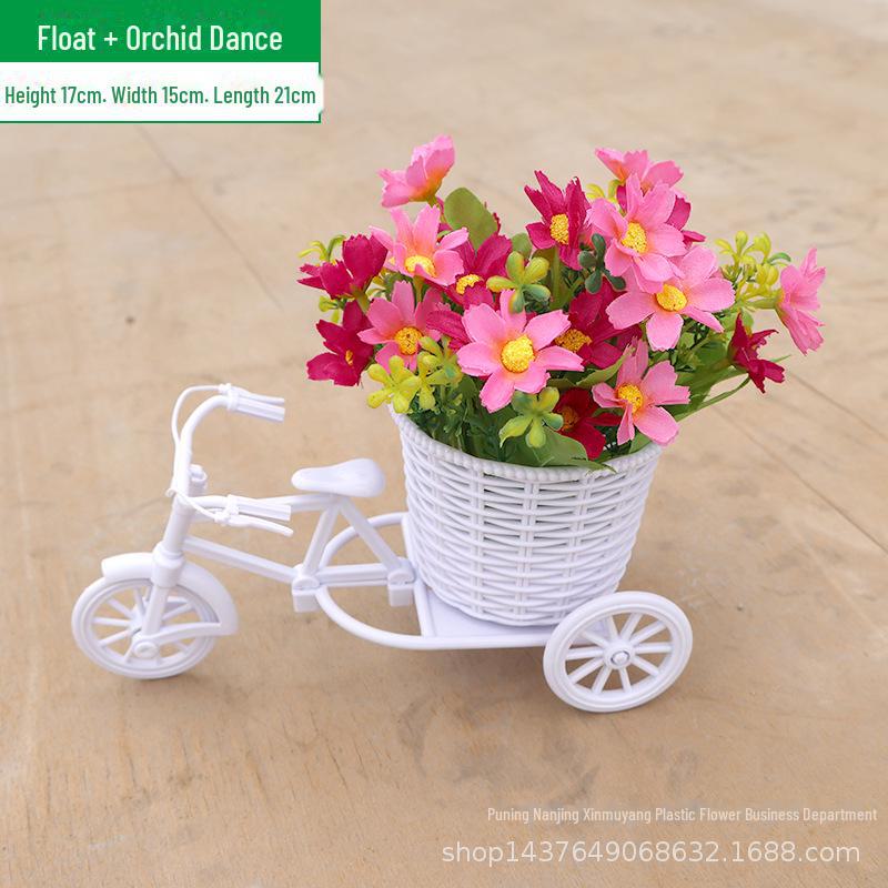 Комплект искусственных цветов для помещений: Маленькие украшения в горшках для украшения дома и автомобиля