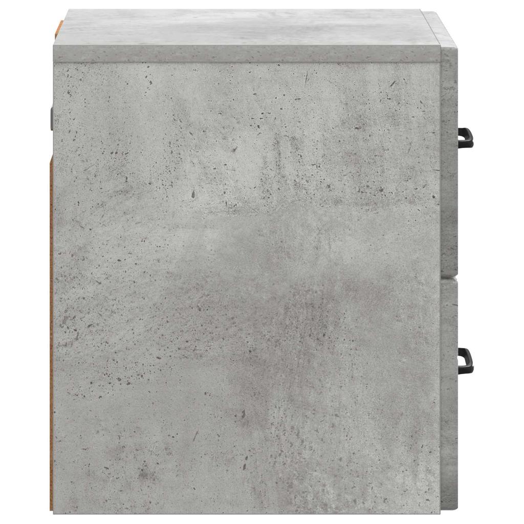 Wall Mounted Nightstand Concrete Grey 34.5 x 33 x 40 cm