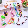 Сенсорные игрушки-антистресс Разноцветные Тихие Скручивающиеся Игрушки-Fidget для Взрослых Снятие Тревоги и Стресса Альтернатива Спиннеру Цепочка-Скрутка Подарок
