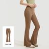 Женские клеш-штаны для йоги Peach Trend с высокой талией - Подтягивающие бедра, Стройнящие, Укороченные (на 9/10) штаны для пилатеса и фитнеса