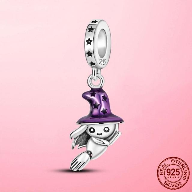 Glamour 925 Silver Witch Skull Teapot Jack Pendant Beads For Original Panjia Bracelet Necklace Jewelry Gift