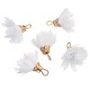 20Pcs/Lot 20mm Earring Pendant Chiffon Colorful Flower Shape Pendant Diy Jewelry Accessories For Women Sweet Earrings Production