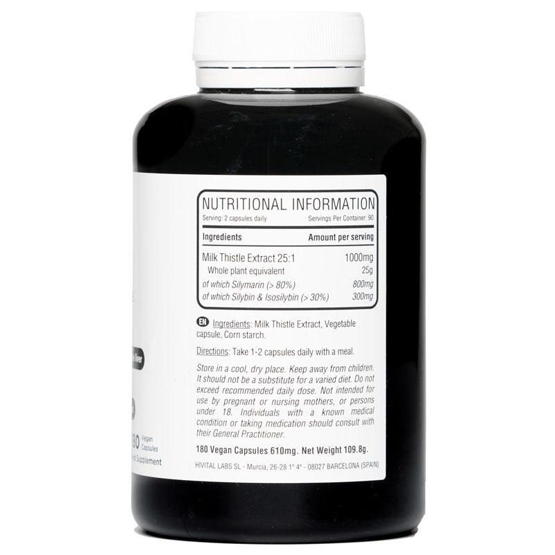 Milk Thistle 1000 Mg | 180 Vegan Capsules for 6 Months
