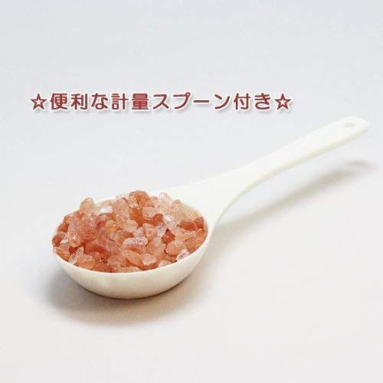 Natural Himalayan Rock Mineral Bath Salts Convenient Stand Pack with Measuring Spoon Salt, Pink, 1kg, (for Bathing),