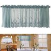 Занавеска на окно, короткая кухонная занавеска с подзором, полиэстеровая кружевная занавеска с цветочным узором, балконная занавеска для дома