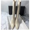 Fashion High Heel Temperament Korean Version Pointed Elastic Slim and Simple Solid Color Knee High Boots