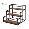Syrup Bottle Stand 3-Tier Coffee Rack 12 Bottles Holder Heavy Duty Seasoning Wine Adjustable Organizer Display Countertop Storage Shelf Bar